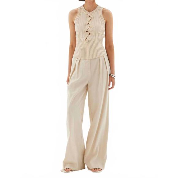 NEW SOVERE laced tank top in natural - Picture 3 of 3